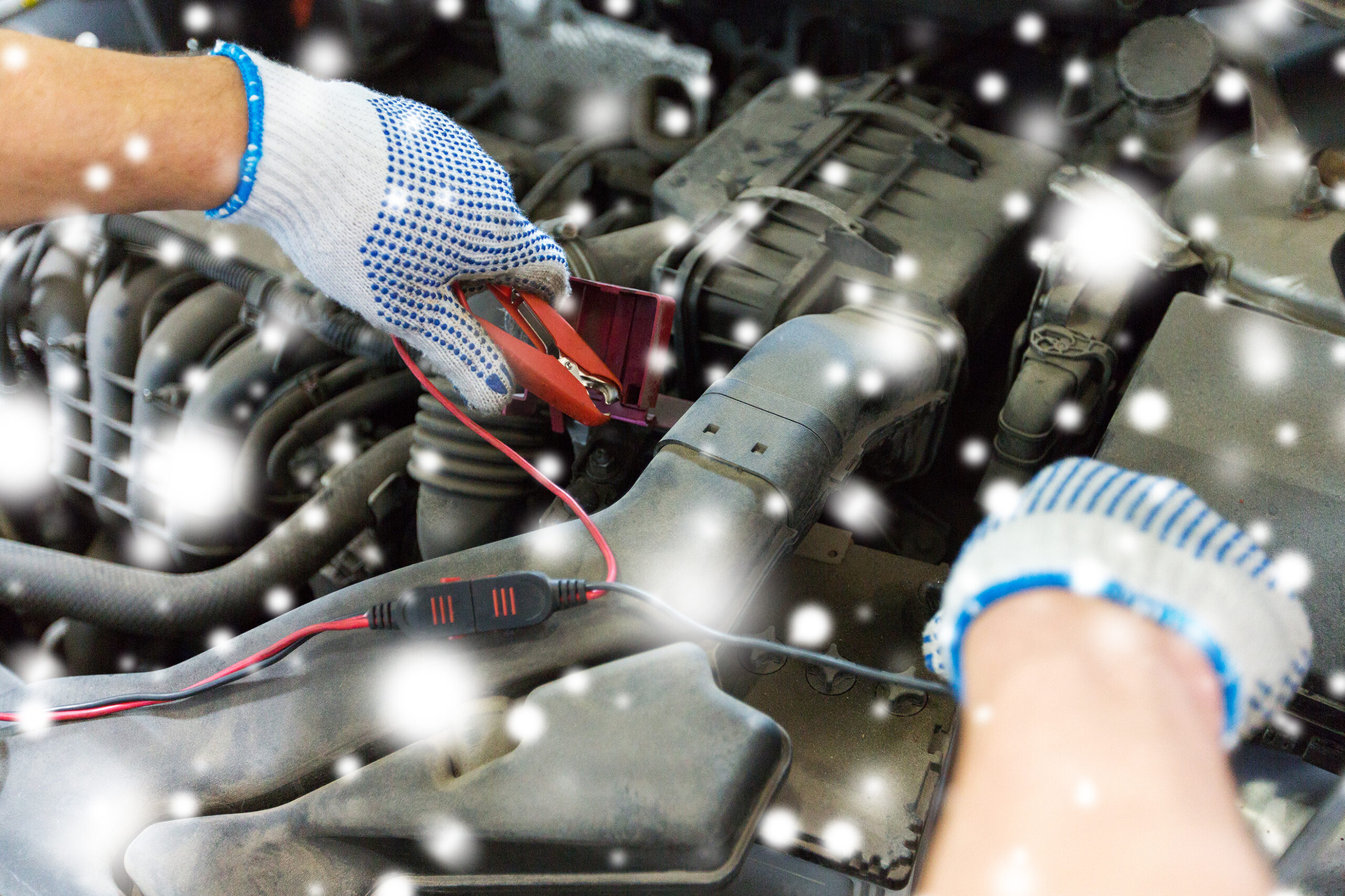Dual battery setup installed in vehicle engine bay